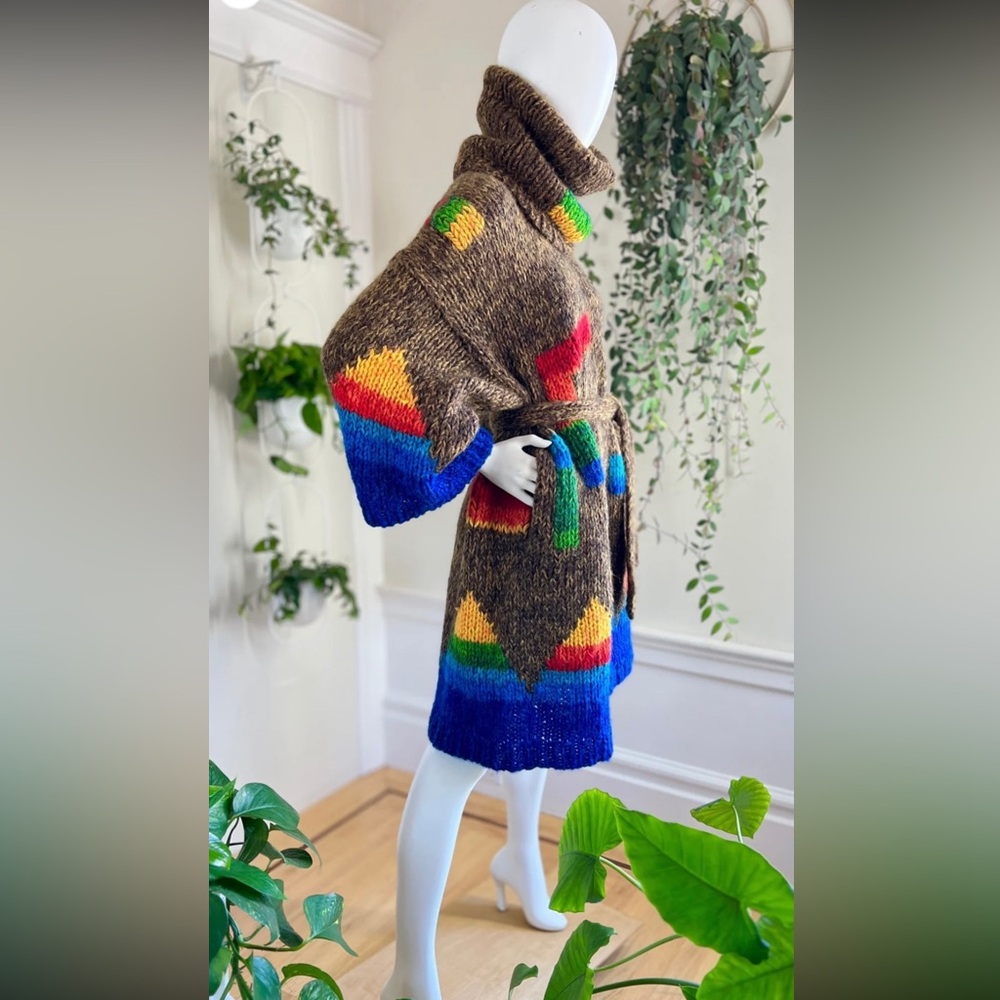 KANSAI YAMAMOTO (F/W 1977) Vintage Brown Wool Sweater/Dress | med/large/x-large